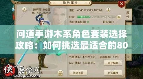 问道手游木系角色套装选择指南：全面解析套装怎么选及推荐攻略