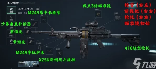 三角洲行动M249全新攻略：掌握弹道压枪，配件搭配与战斗技巧详解